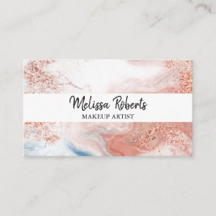 Florales staubiges Schwarz & Gold QR-Logo Foto Visitenkarte