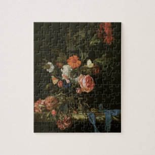 Florales Stillleben Blumen in Vasen, Vintage Baroc