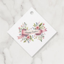 Florales Wasserfarben-Ostern Geschenkanhänger