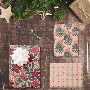 Floraliner Ferien & Mistletoe Geschenkpapier Set