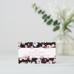 FLORALISCHE GESCHÄFTSKARTE,MAKEUP-KÜNSTLER,NAILSAL VISITENKARTE