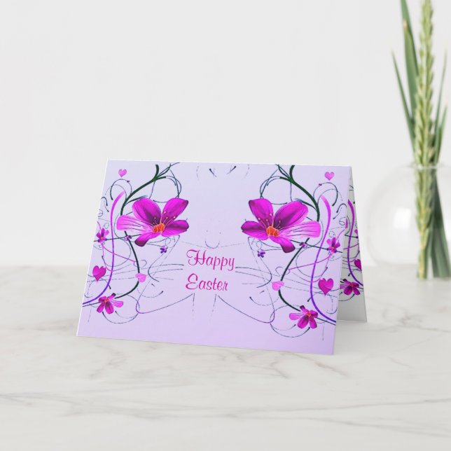 FloralOsterkarte Feiertagskarte (Vorderseite)