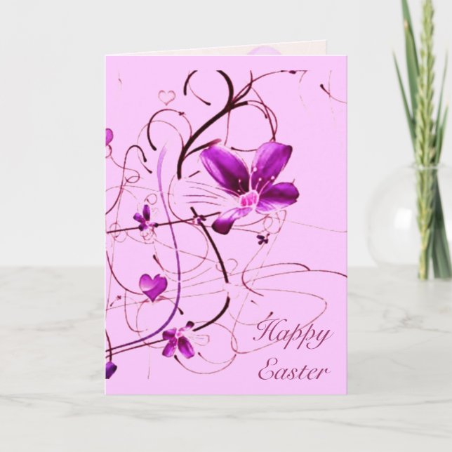 FloralOsterkarte Feiertagskarte (Vorderseite)