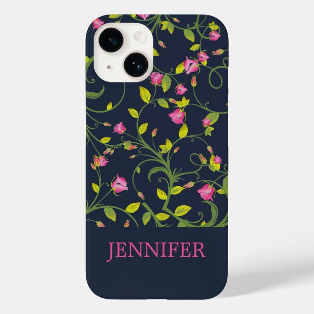 FLORALPINK ROSE VINE NAVY PERSONALISIERT TITLE_SEO2 (Rückseite)