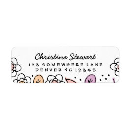 Florals & Blätter Handschrift Rücksendeadresse