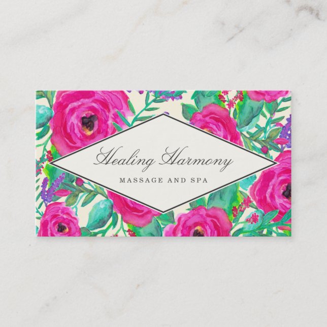 Florals Business Cards Visitenkarte (Vorderseite)