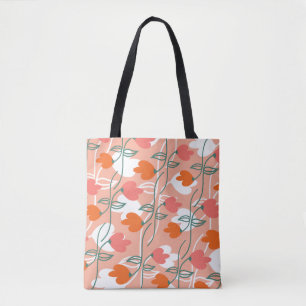 Florals Hand gezeichnete botanische Muster Orange Tasche
