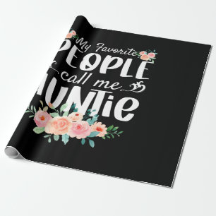 Florals meine Lieblings-Leute nennen mich Tantchen Geschenkpapier