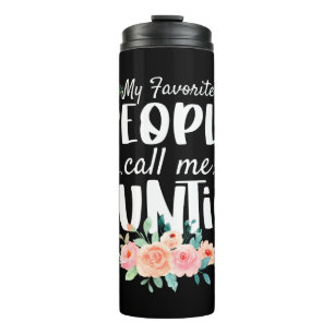 Florals meine Lieblings-Leute nennen mich Tantchen Thermosbecher
