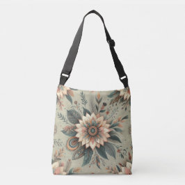 Florals on Sage Tragetaschen Mit Langen Trägern