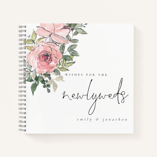 Florals wünscht sich ein neues Gästebuch Notizbuch (Vorderseite)