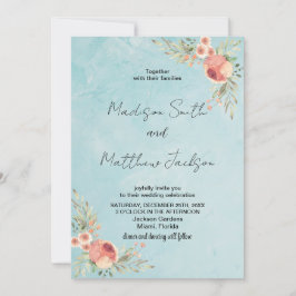 Florals zu den Einladungen zum Thema Hochzeit im G