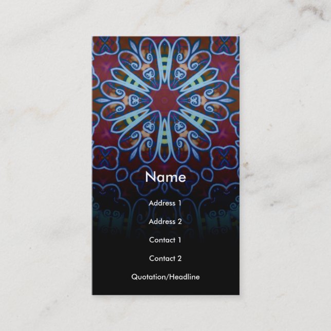 FloralStar Business Card Visitenkarte (Vorderseite)