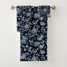 Flore bleue d'argent noir dramatique