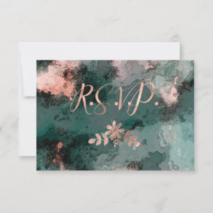 Flore de cuivre sur RSVP noir et Turquoise