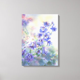 Flore de Delphinium bleu violet Impression sur toi