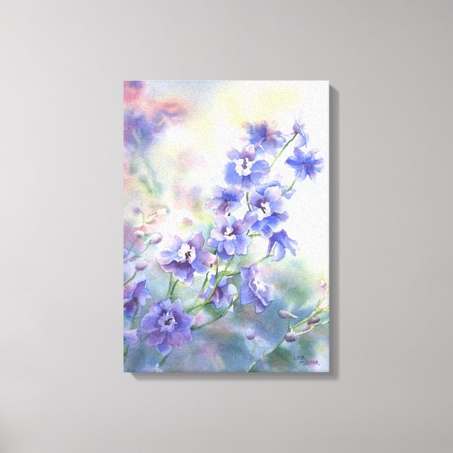 Flore de Delphinium bleu violet Impression sur toi (Recto)