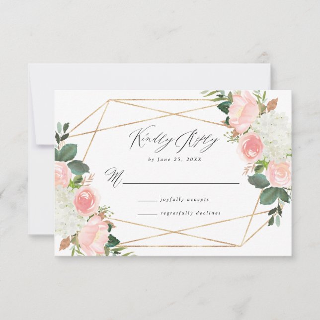 Flore de printemps | Carte RSVP de mariage (Devant)