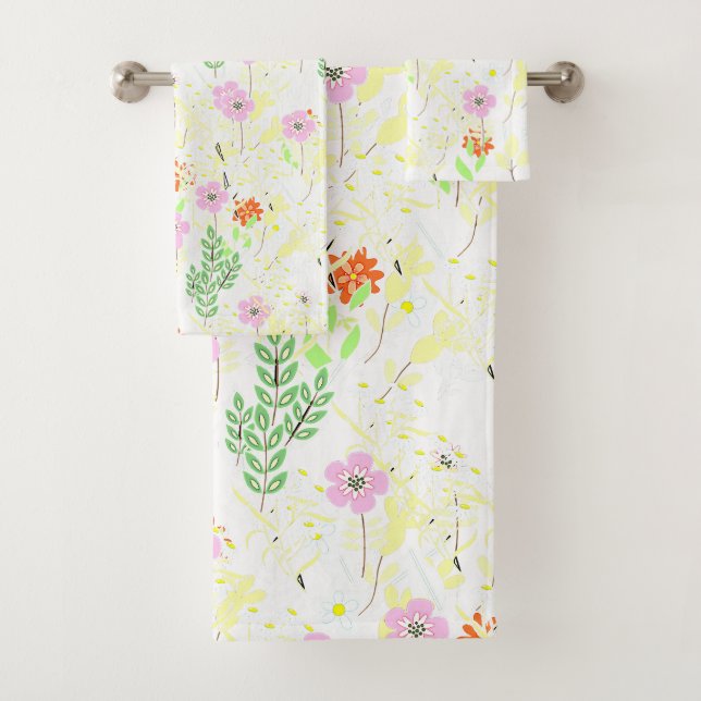 Flore et feuillage roses  (En situation)