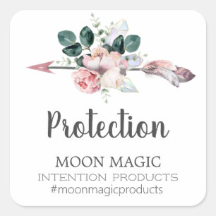 Flore Intention Flore Bougie cristal Étiquettes