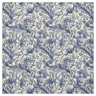 Flore médiévale en tissu transparent gris