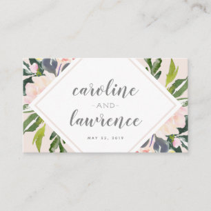 Flore printanière   Carte d'escorte plat Mariage
