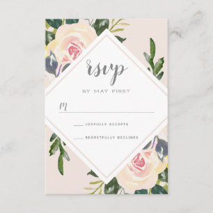 Flore printanière Carte RSVP de mariage