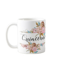 Flore Quinceañera tasse élégante personnaliser 