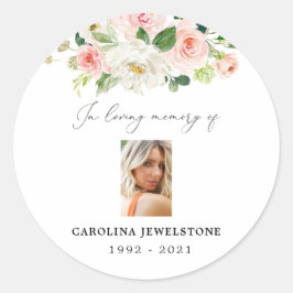 Flore rose et crème dans l'amour Stickers mémoire