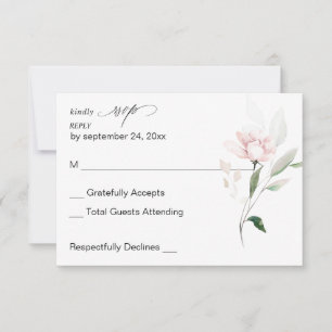 Flore rose pâle et Eucalyptus no Repas RSVP 2