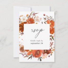 Flore rouge et orange d'automne w Repas RSVP