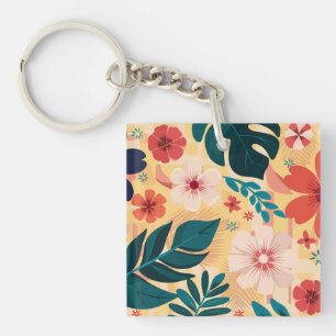 Flore tropicale avec Feuilles audacieux et fleurs