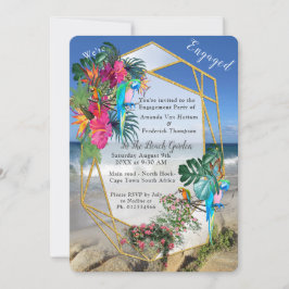 Flore tropicale Paradise Beach Scenery Invitation