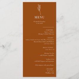 Flore végétale minimaliste | Menu Mariage