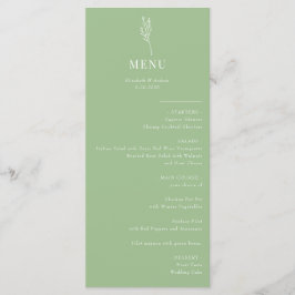 Flore végétale minimaliste | Menu Mariage