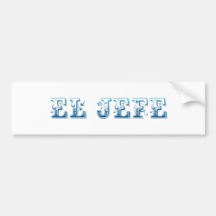Floreado Logo EL Jefe Blau azul Autoaufkleber