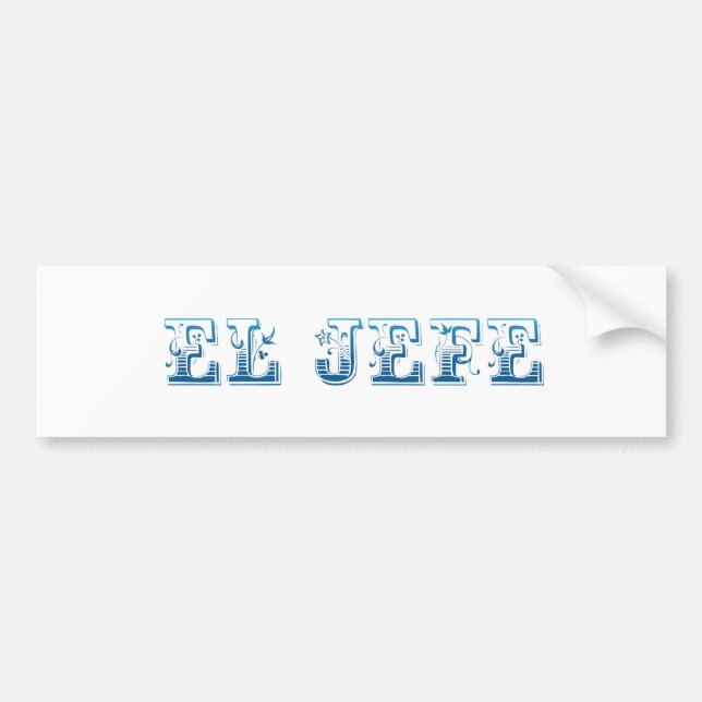 Floreado Logo EL Jefe Blau azul Autoaufkleber (Vorne)
