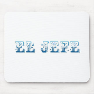 Floreado Logo EL Jefe Blau azul Mousepad