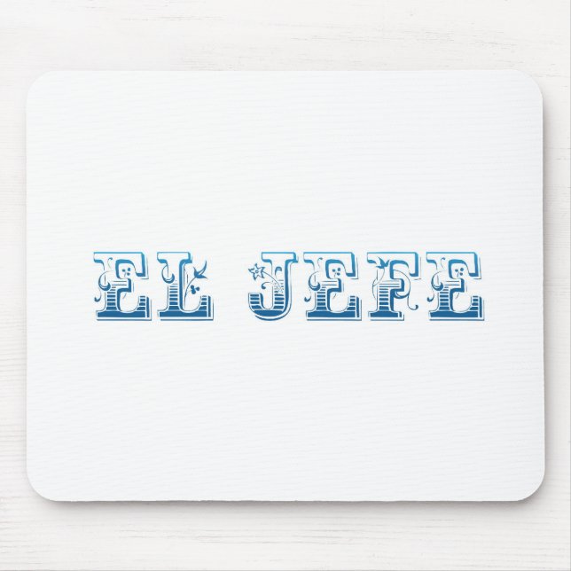 Floreado Logo EL Jefe Blau azul Mousepad (Vorne)