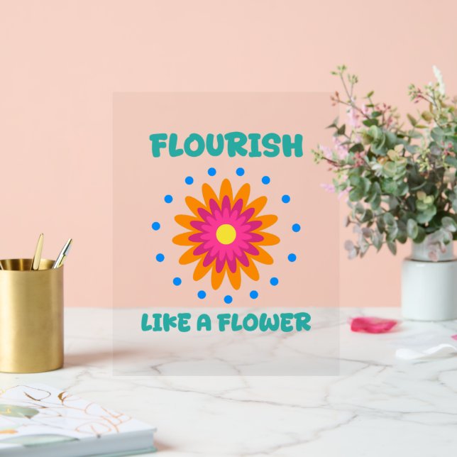 Florece como una flor acrylschild (Hochzeit)