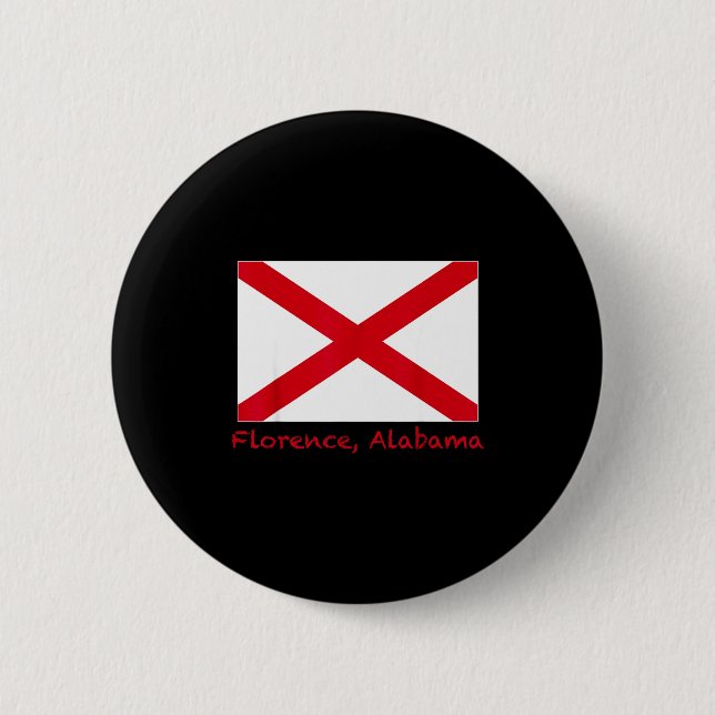 Florence Alabama USA State Flag Souvenir  Button (Vorderseite)
