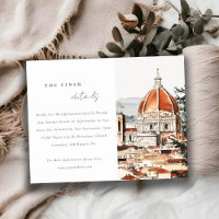 Florence Cathedral Italien Wasserfarben Hochzeitsd