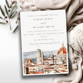 Florence Cathedral Italien Wasserfarben Verlobung Einladung