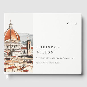 Florence Cathedral Italien Wasserfarbenhochzeit Gästebuch
