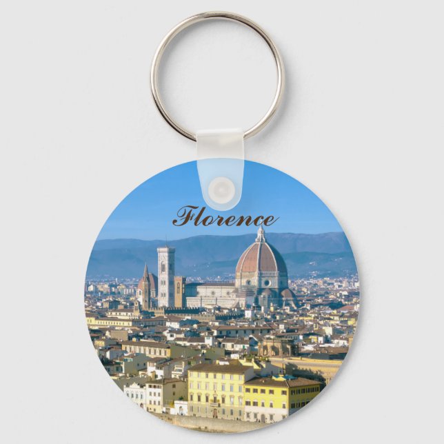 Florence cityscape with Duomo cathedral  Schlüsselanhänger (Vorderseite)