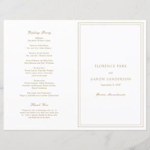 Florence Gold Elegante Wedding Program