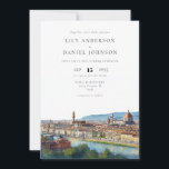 Florence Italian Destination All In One Wedding I Einladung<br><div class="desc">This elegant watercolor Florence wedding invitation can be personalized with your information in chic typography and all your special wedding day information on the reverse,  including your RSVP,  accommodation,  and additional details. Designed by Thisisnotme©</div>
