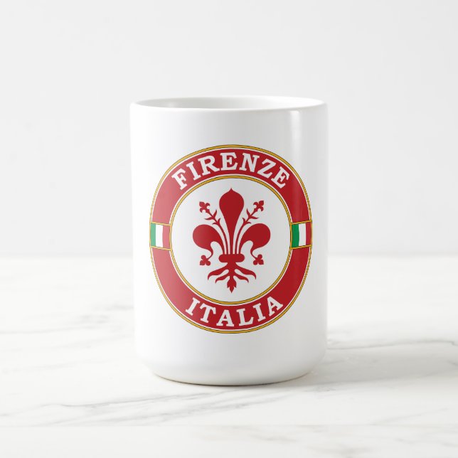 Florence Italy Circle Emblem Kaffeetasse (Mittel)