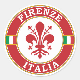 Florence Italy Circle Emblem Runder Aufkleber