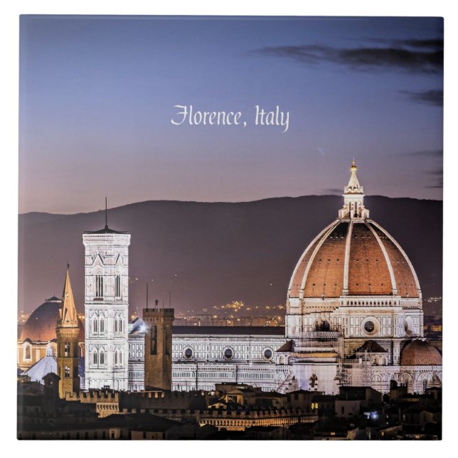 Florence, Italy cityscape photograph Fliese (Vorderseite)